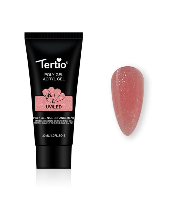 24. POLYGEL/ACRYGEL 30ML GLITTERATI ROSA CARNE SCURO