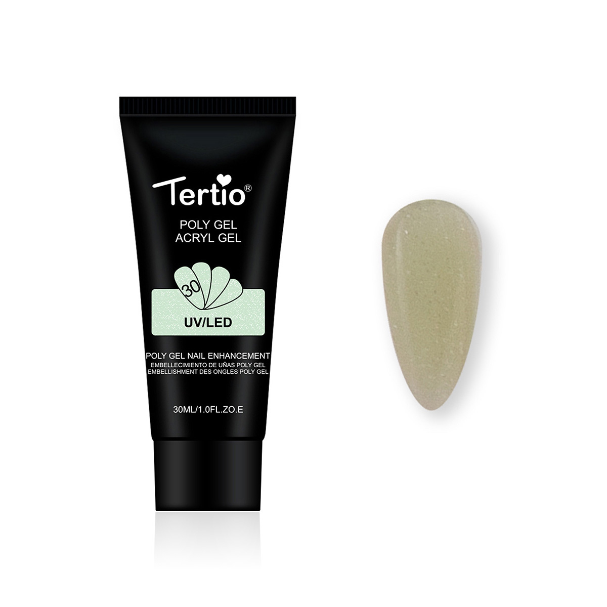 30. POLYGEL/ACRYGEL 30ML GLIETTERATI TÈ VERDE GLITTERATO