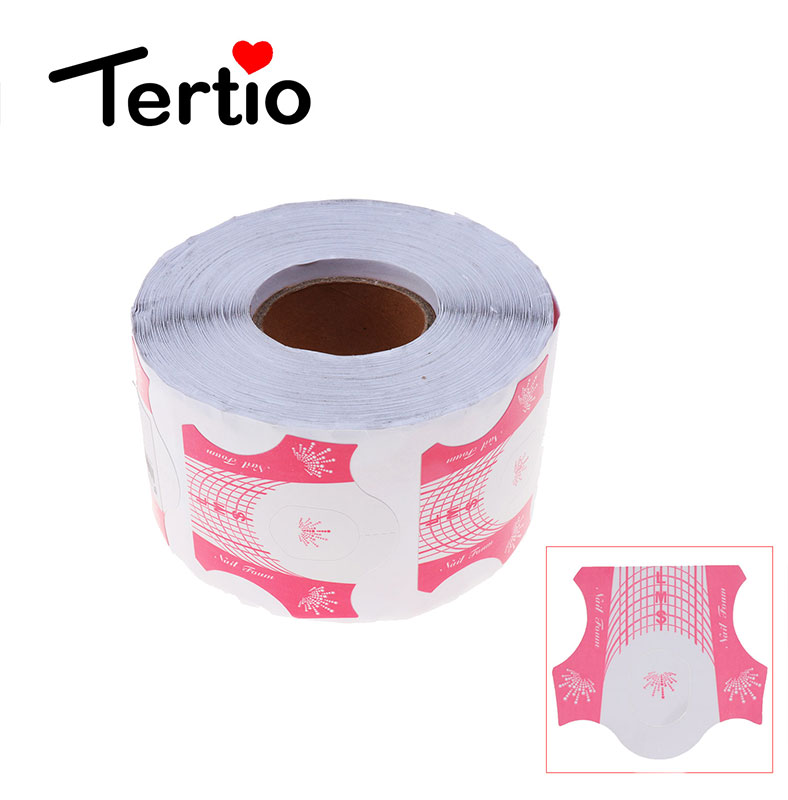 Sagome cartine rosa per allungamento unghie
