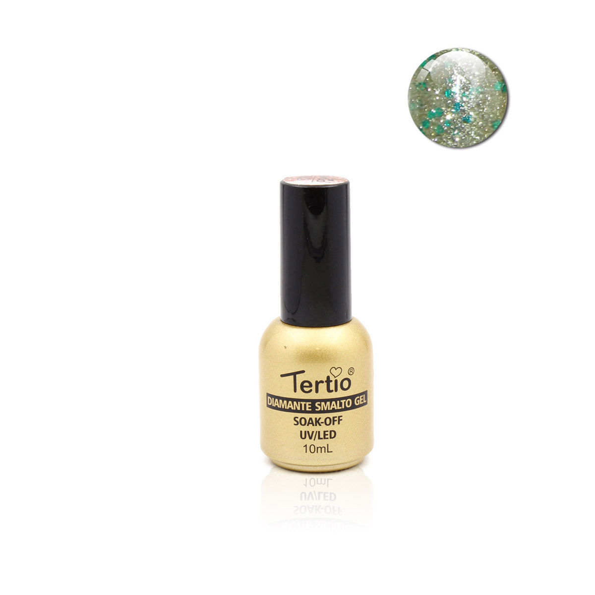 Semipermanente diamante 19| oro + verde paiette