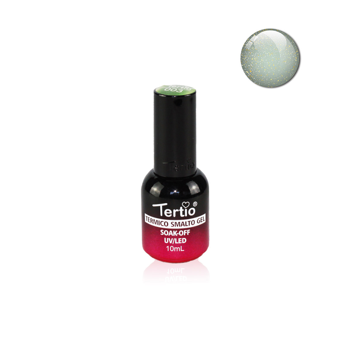 Semipermanente Termico , celeste glitter - 32