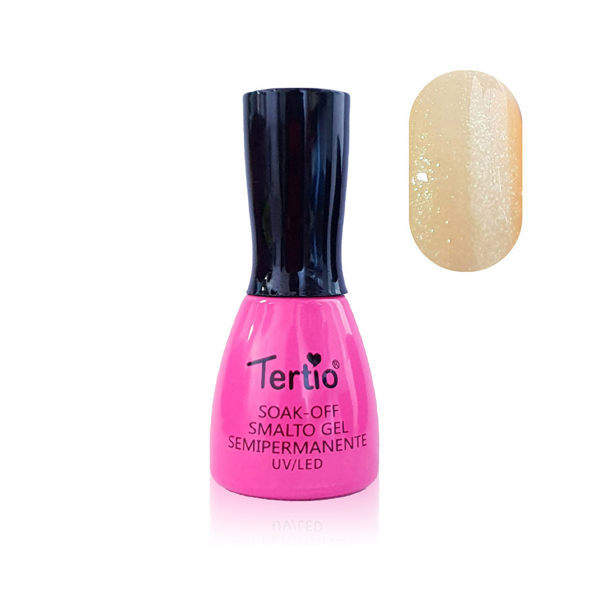 Semipermanente Mini Pink beije glitter - 2