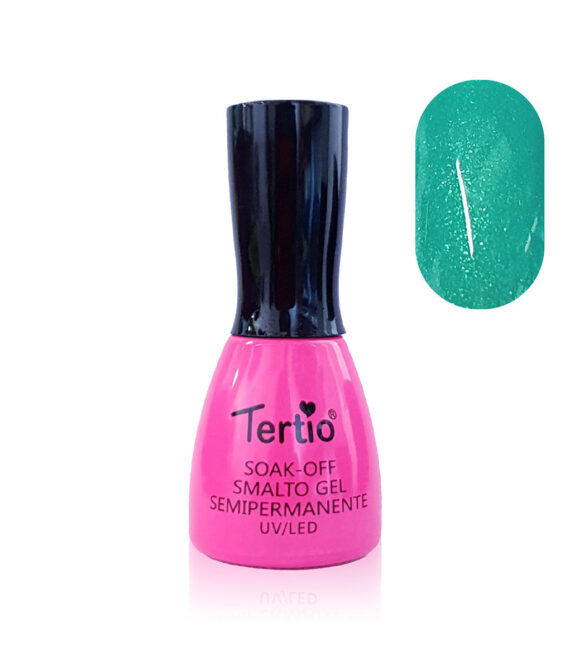 Semipermanente Mini Pink verde glitter – 12