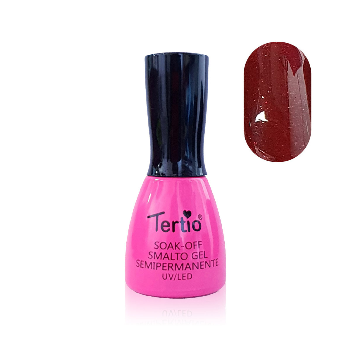 Semipermanente Mini Pink rosso glitter - 16