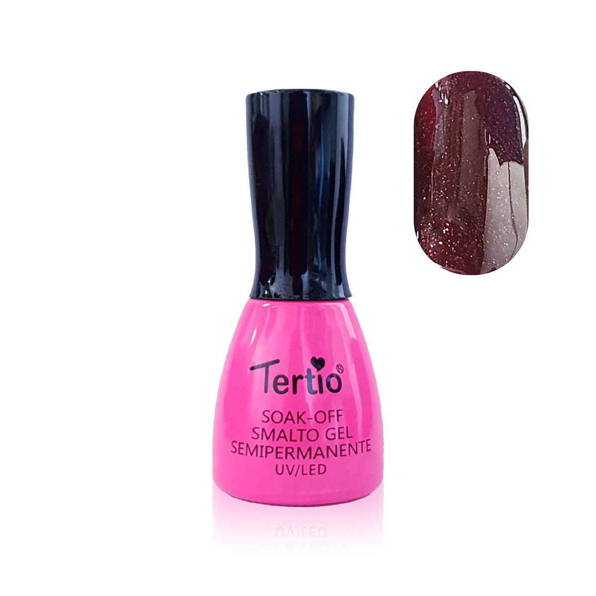 Semipermanente Mini Pink marrone glitter - 19