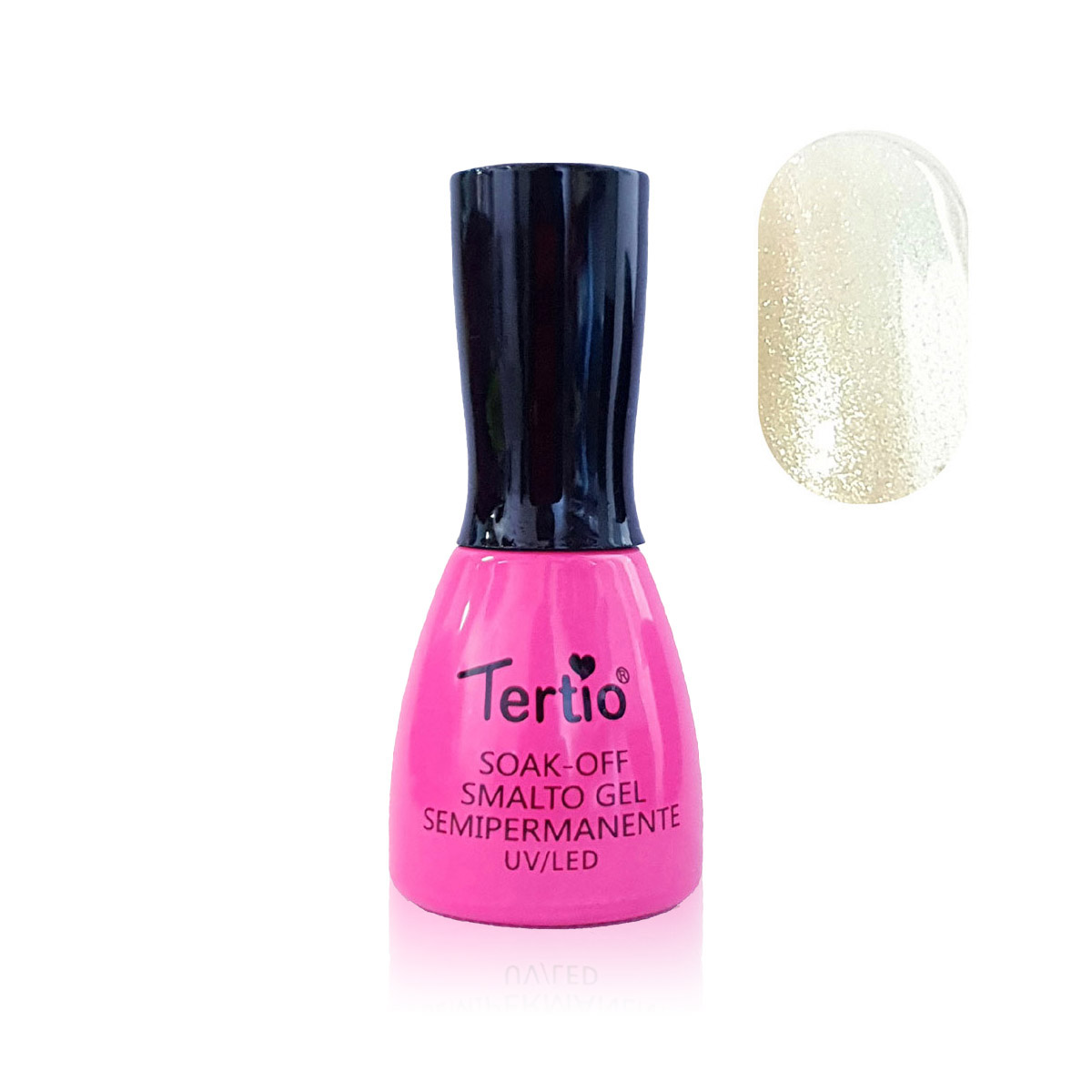 Semipermanente Mini Pink bianco glitter - 20
