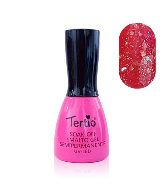 Semipermanente Mini Pink rosso glitter – 28