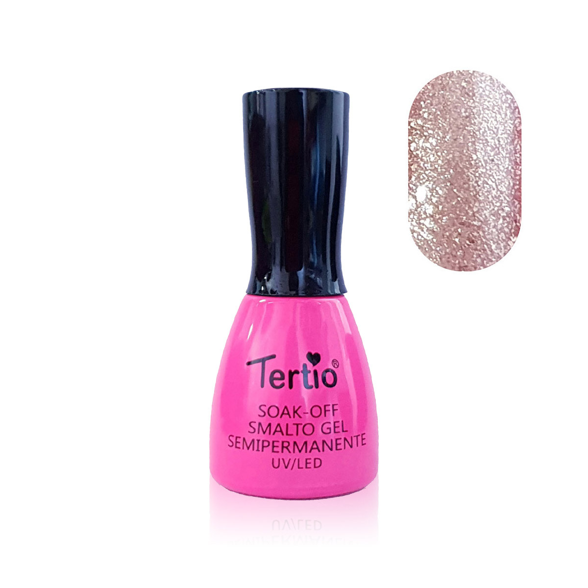 Semipermanente Mini Pink bronzo glitter - 113
