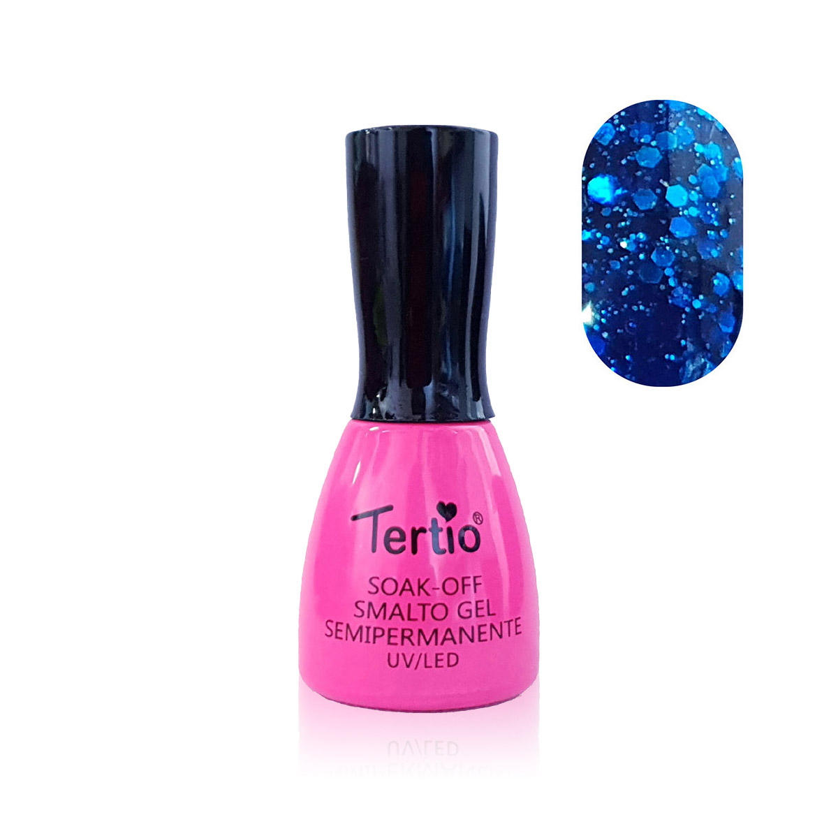 Semipermanente Mini Pink blu glitter - 122