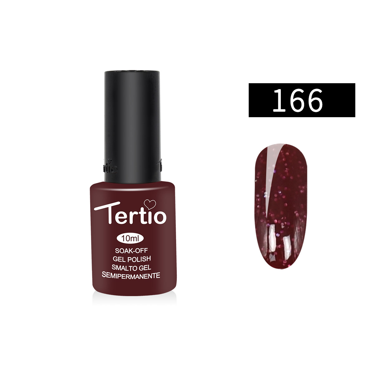 Semipermanente Semiperfect , bordeaux glitter - 166