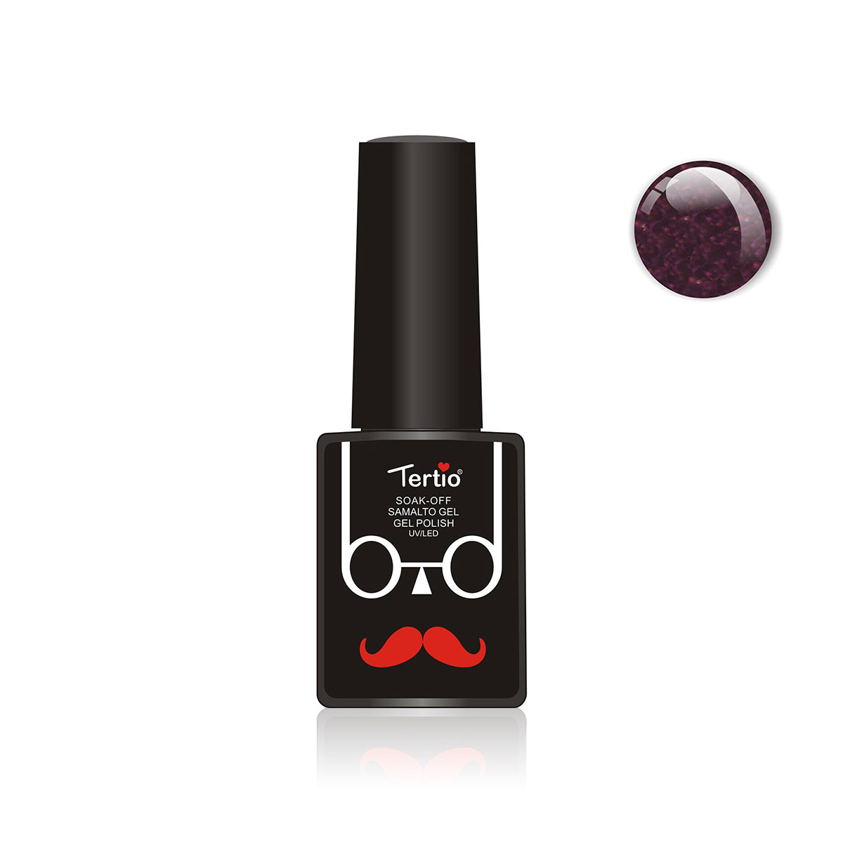 Semipermanente Baffo, viola glitter - 139