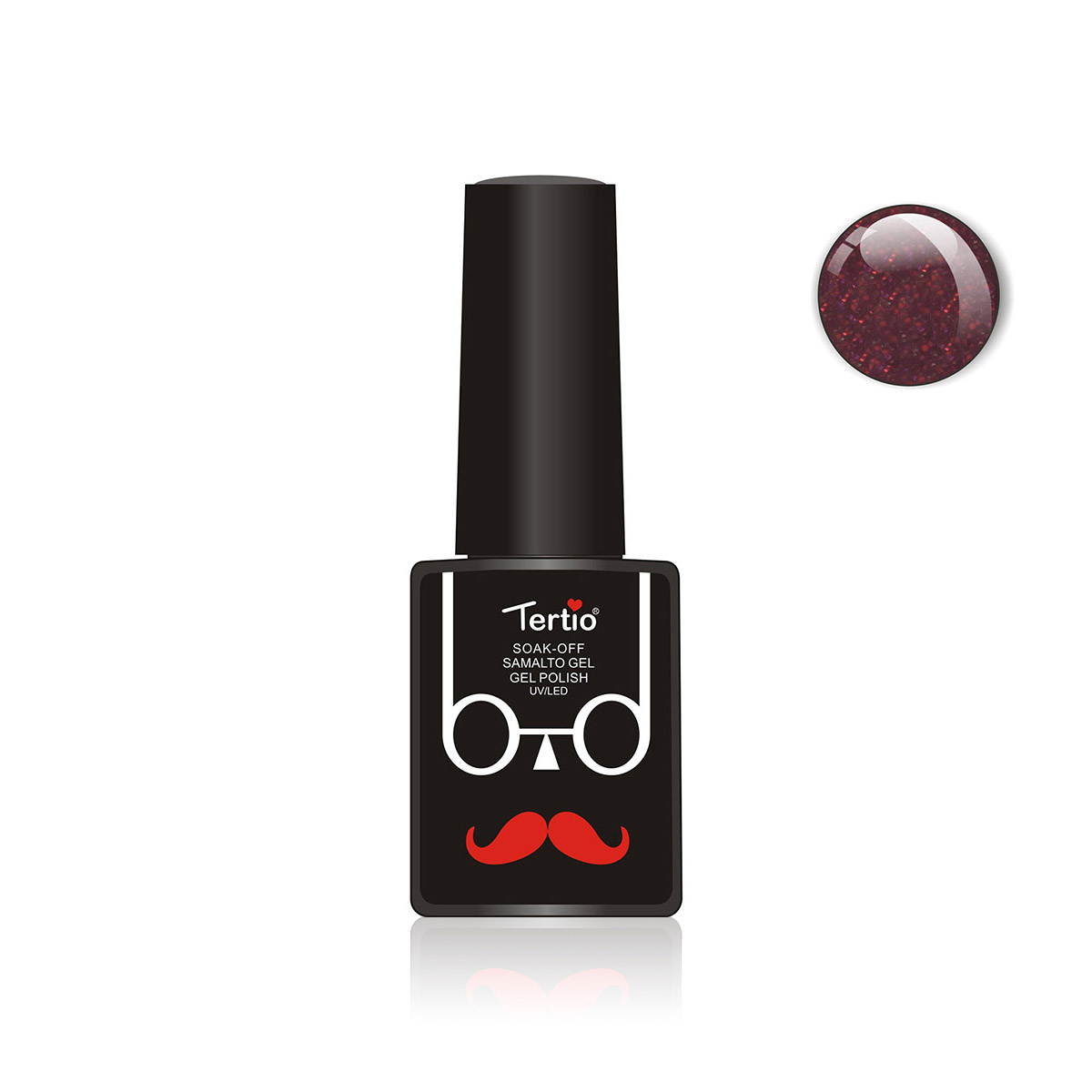Semipermanente Baffo, rosso glitter - 142