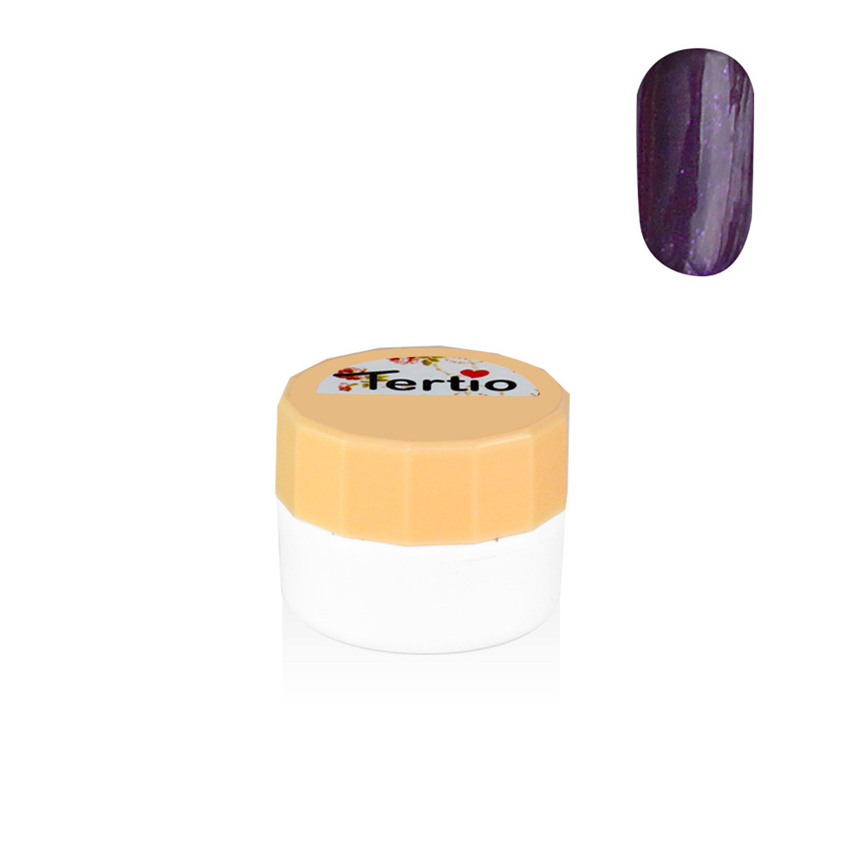 Gel colore semipermanente in barattolino bianco 8ml , viola meallizzato-100