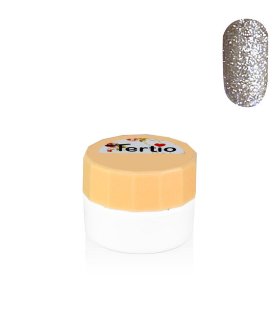 Gel colore semipermanente in barattolino bianco 8ml ,  oro glitter-109