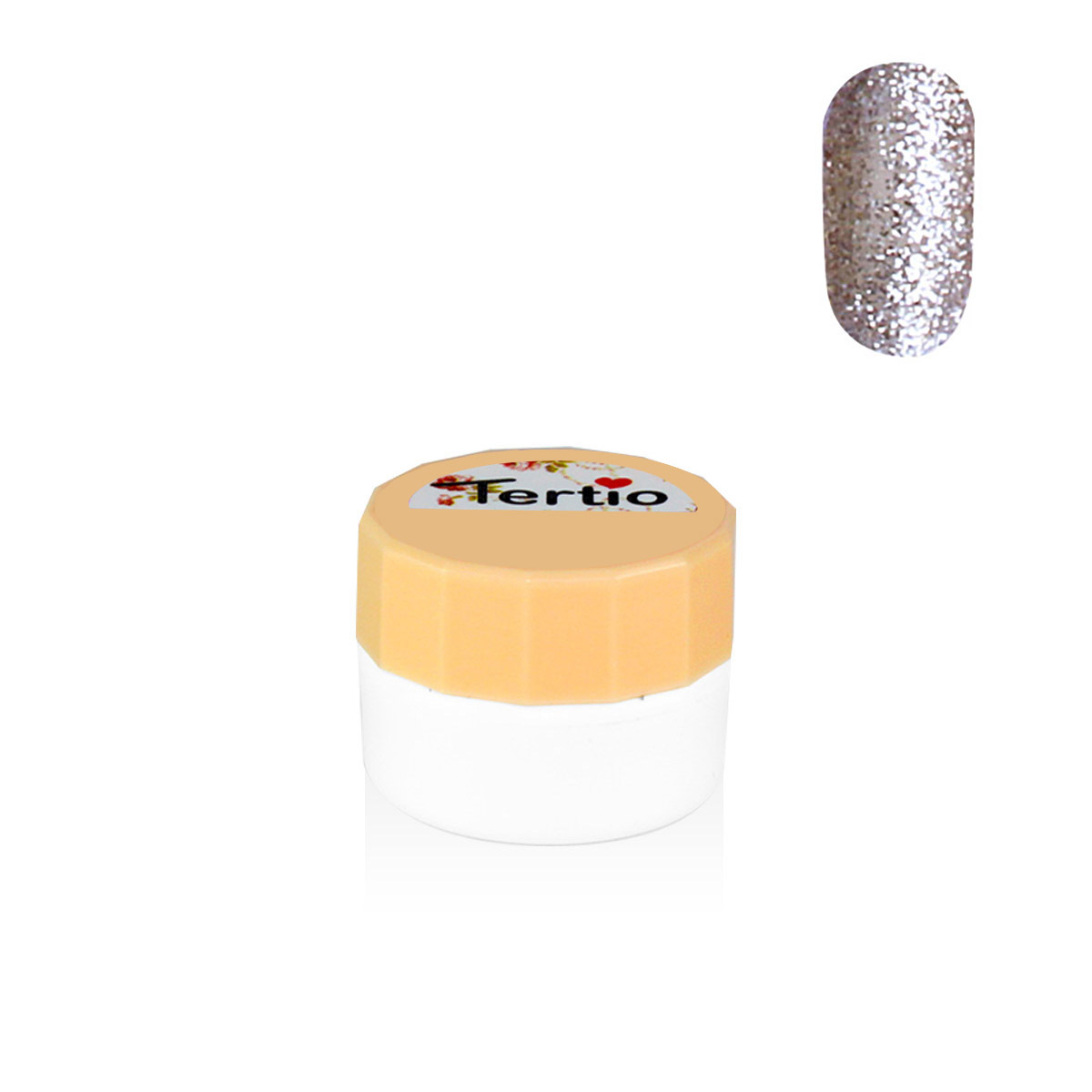 Gel colore semipermanente in barattolino bianco 8ml , oro glitter-110