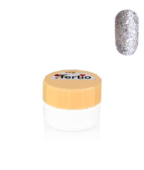 Gel colore semipermanente in barattolino bianco 8ml ,  oro glitter-114