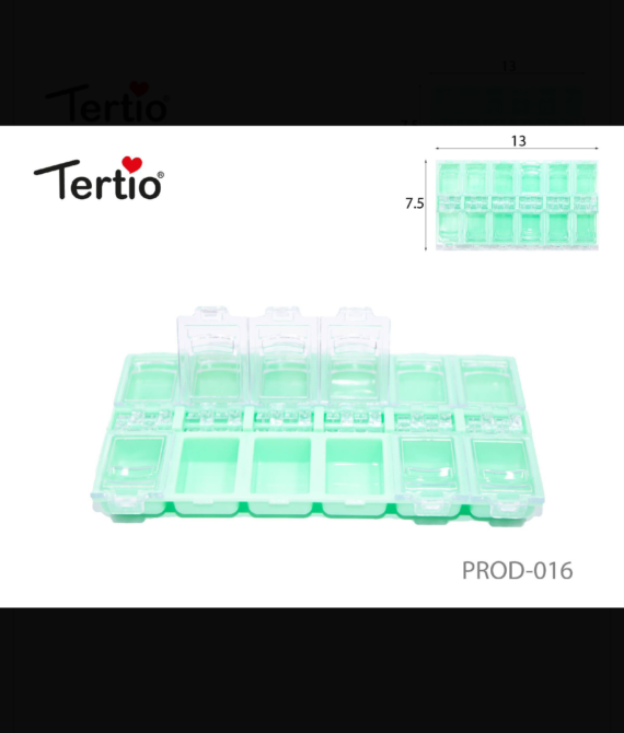 MINI CONTENITORI PER OGGETTI VERDE ACQUA