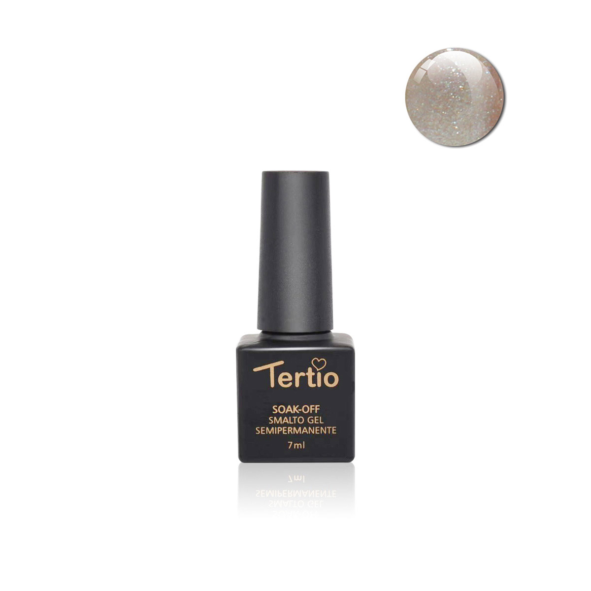 088. Cubetto 7ml Argento Brunito Glitterato