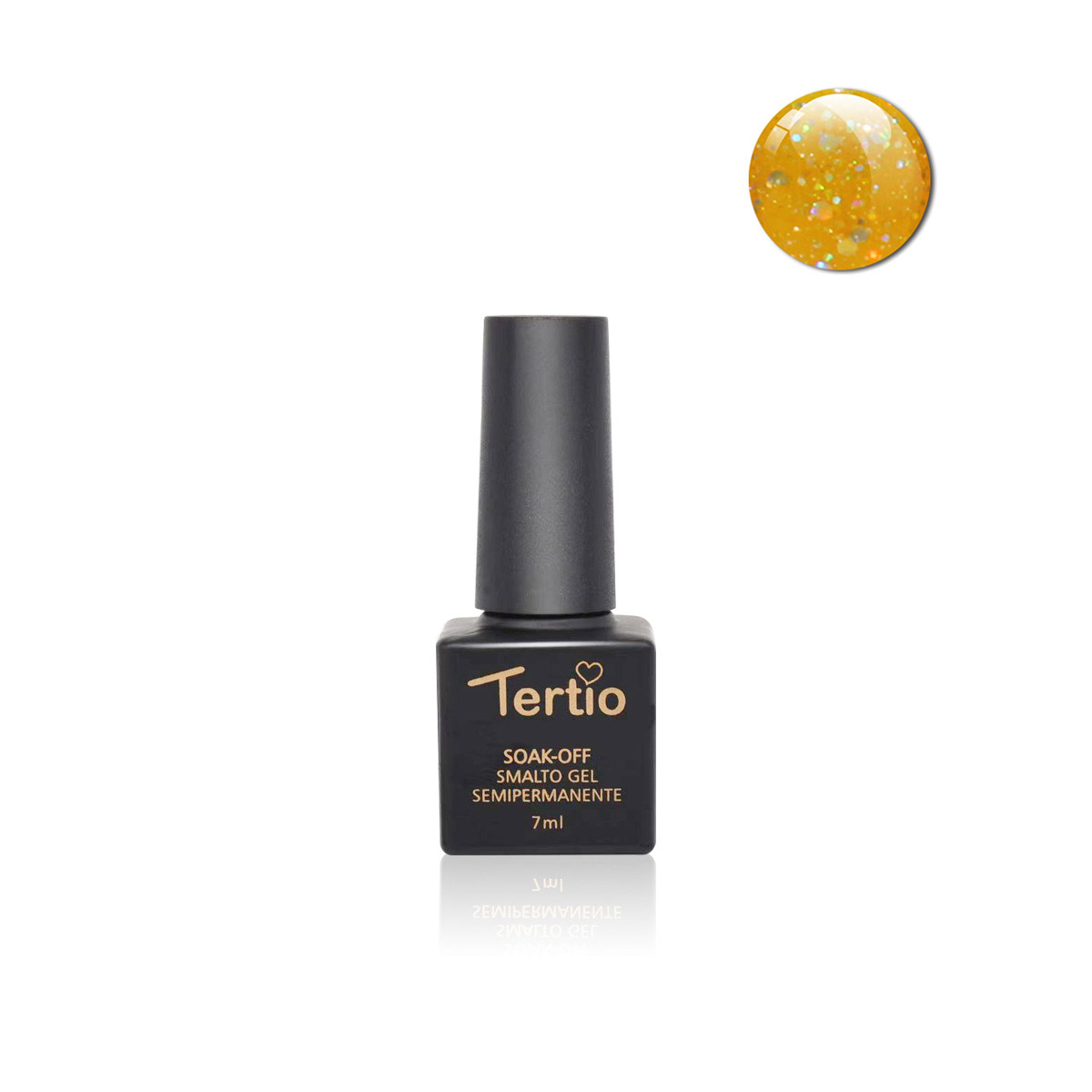 093. Cubetto 7ml Giallo Zafferano Glitterato