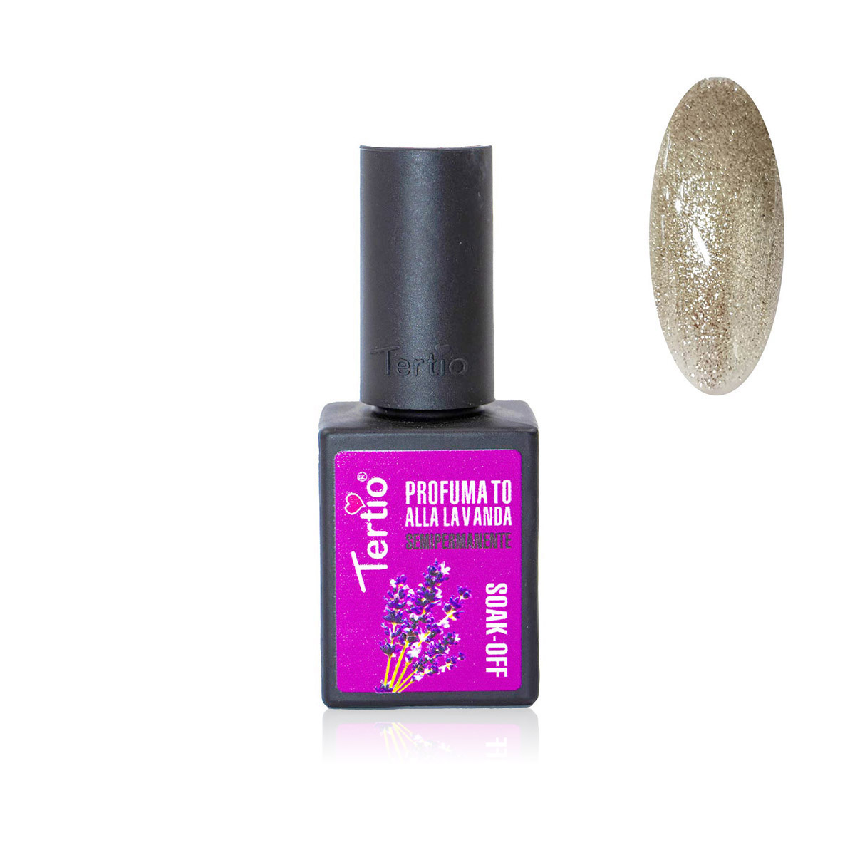 046. Lavanda 18ml Trasparente Glitterato Marrone