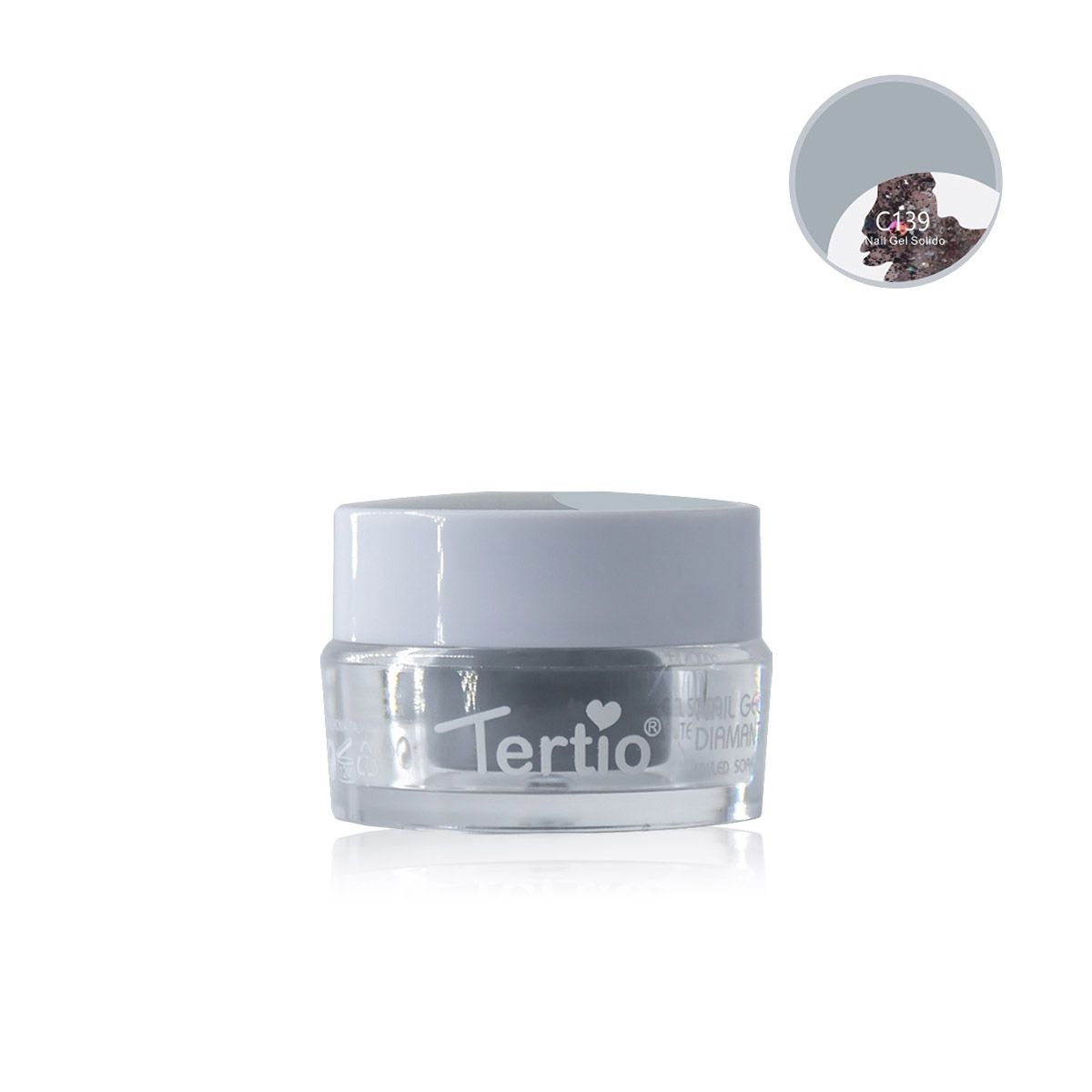 139. Gel Colore Solido Glitterato