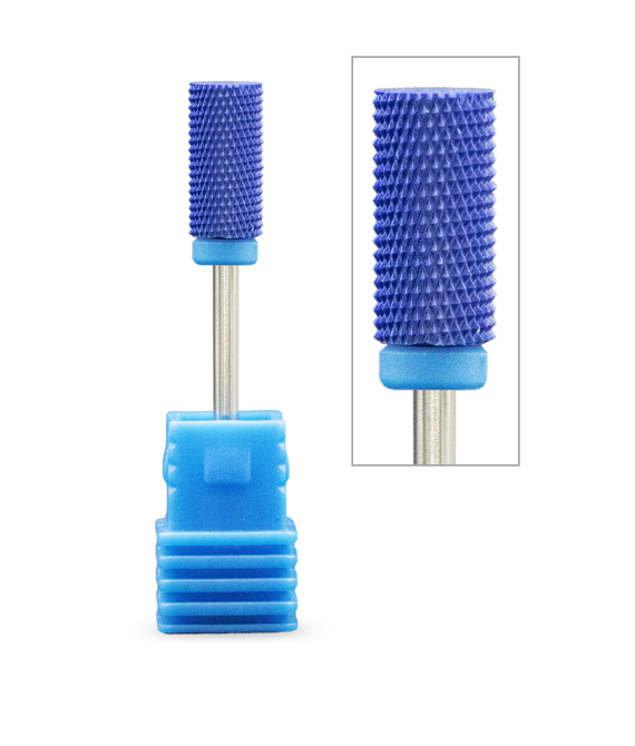 CER-021 Punta Cilindrica in Ceramica Blu- Grana Media