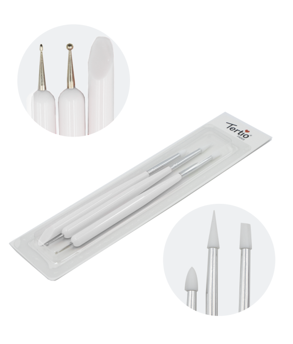 SET PER NAIL ART CON DOTTER BIANCO 2 PEZZI