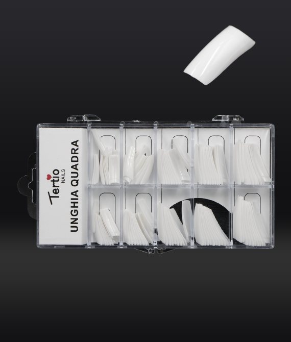 TIP SQUADRATA BIANCA CON SCALINO 100PZ